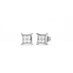 Aarinya Kite-Frame Lab-Grown Diamond Cluster Stud Earrings, The Centurion Minimalist Curved Chevron Mosaic Studs