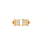 Aarinya Kite-Frame Lab-Grown Diamond Cluster Stud Earrings, The Centurion Minimalist Curved Chevron Mosaic Studs