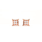 Aarinya Kite-Frame Lab-Grown Diamond Cluster Stud Earrings, The Centurion Minimalist Curved Chevron Mosaic Studs