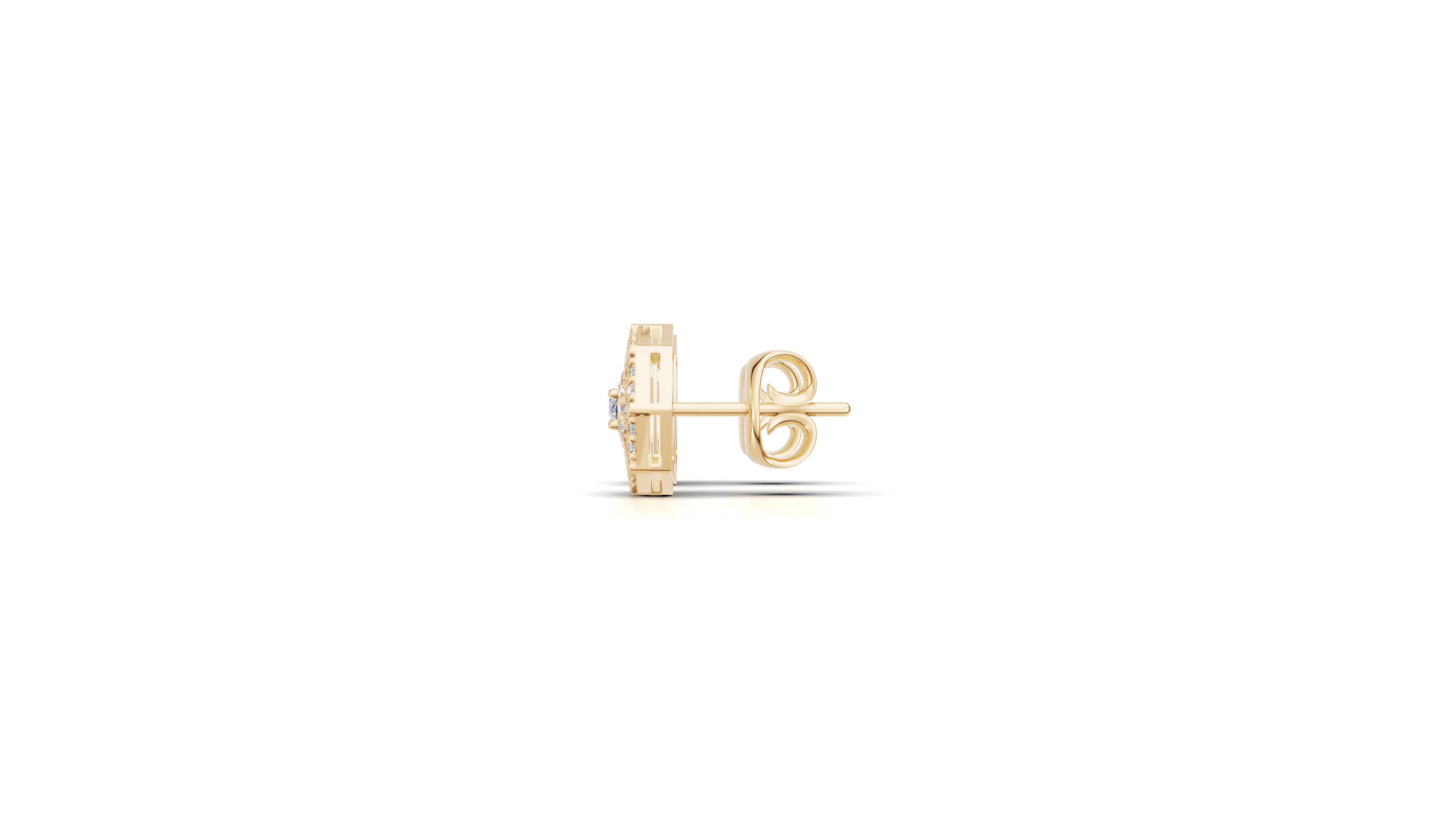 Aarinya Stella Web Lab-Diamond Tops Earrings, The Empress Octagon Lab-Grown Diamond Tops Earrings