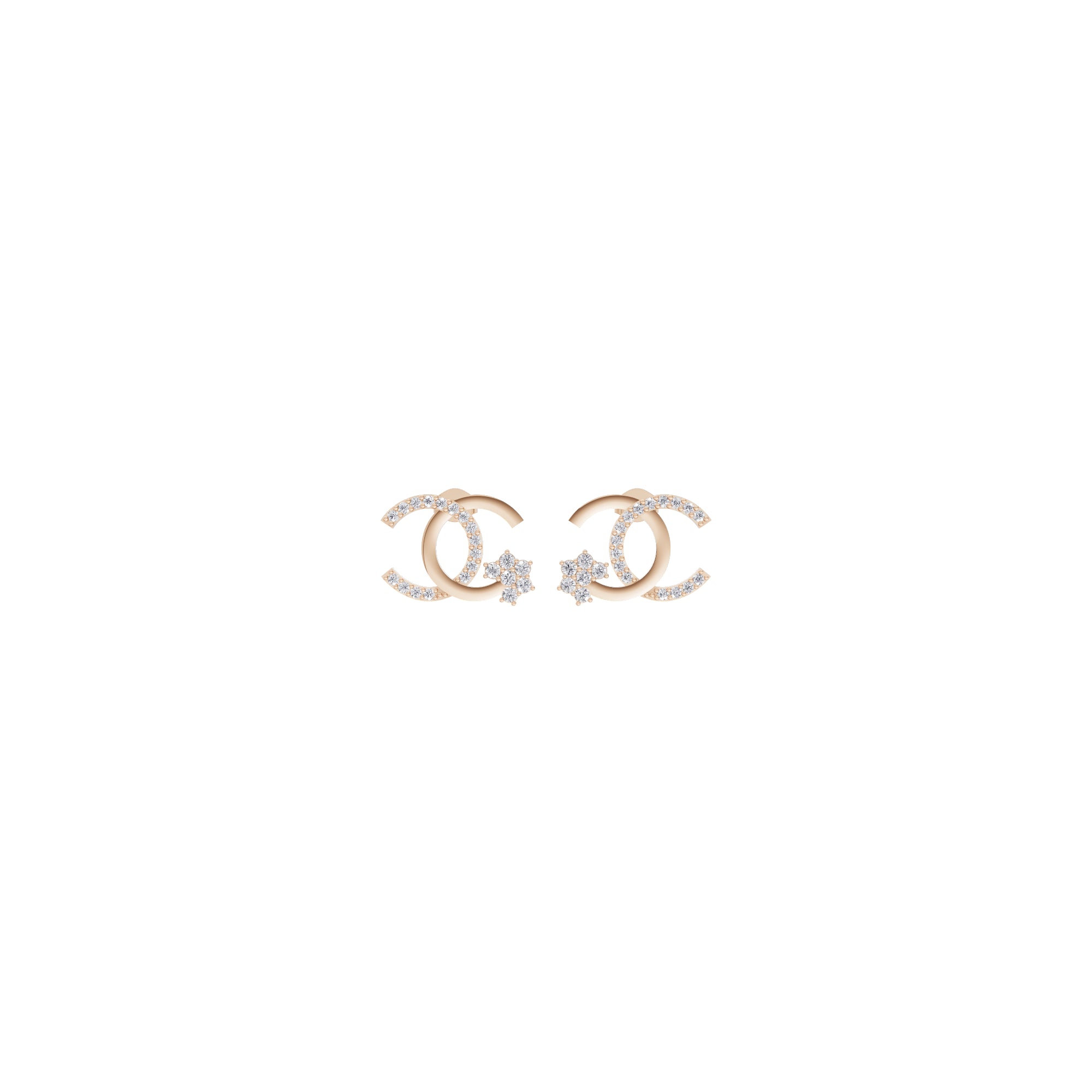 Aarinya Interlocking Arc Pave Diamond Tops Earrings