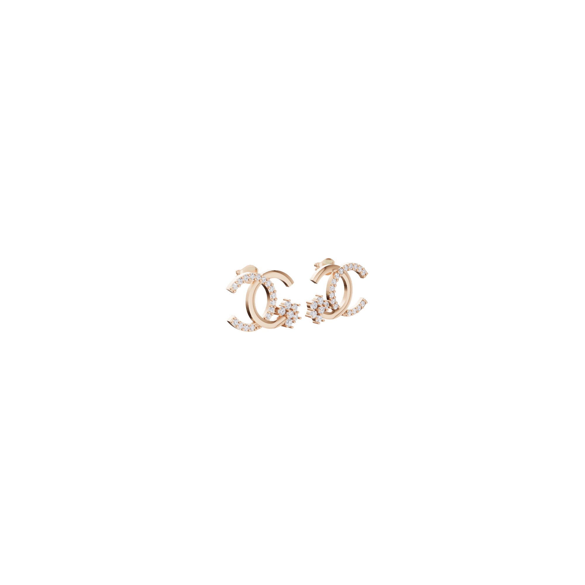 Aarinya Interlocking Arc Pave Diamond Tops Earrings