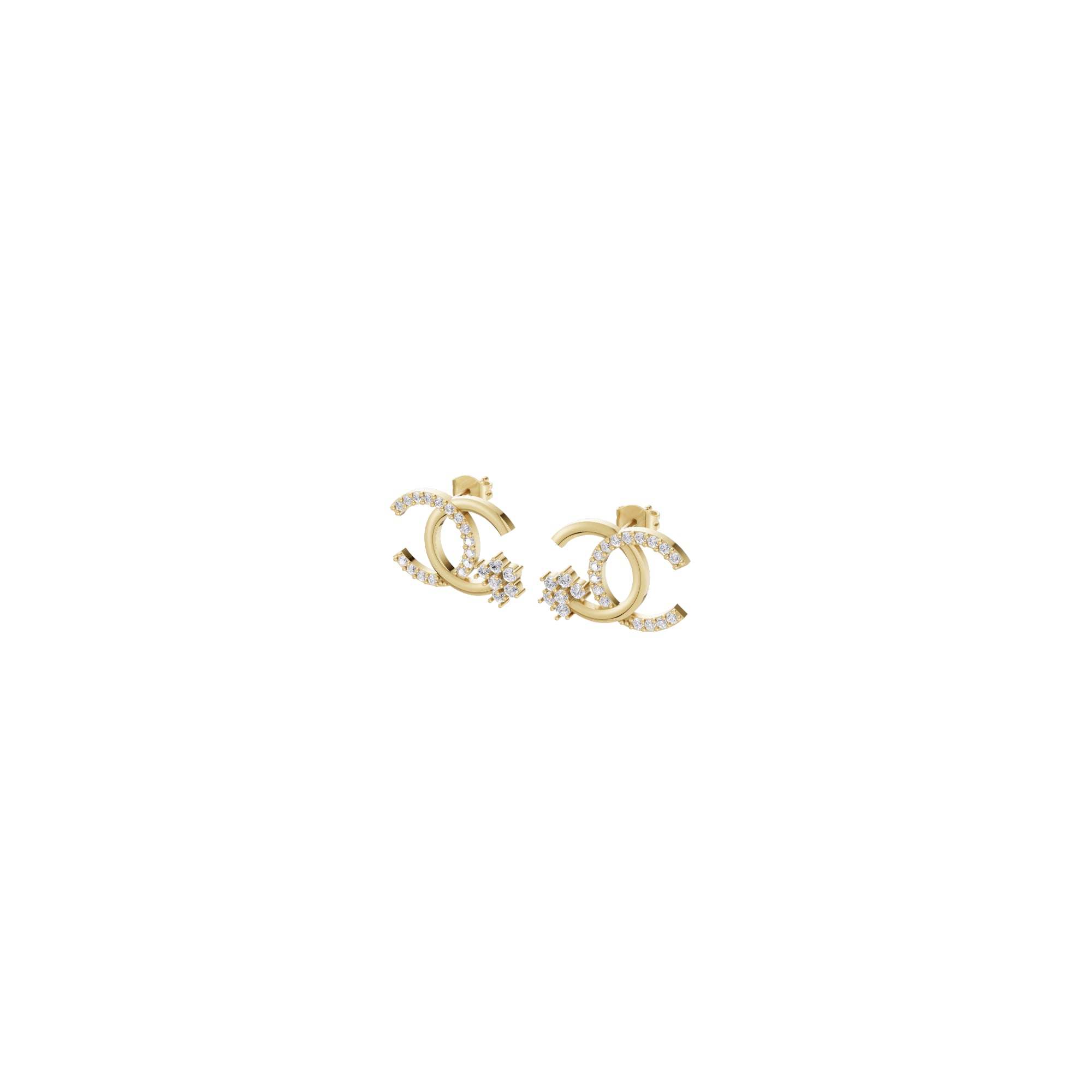 Aarinya Interlocking Arc Pave Diamond Tops Earrings