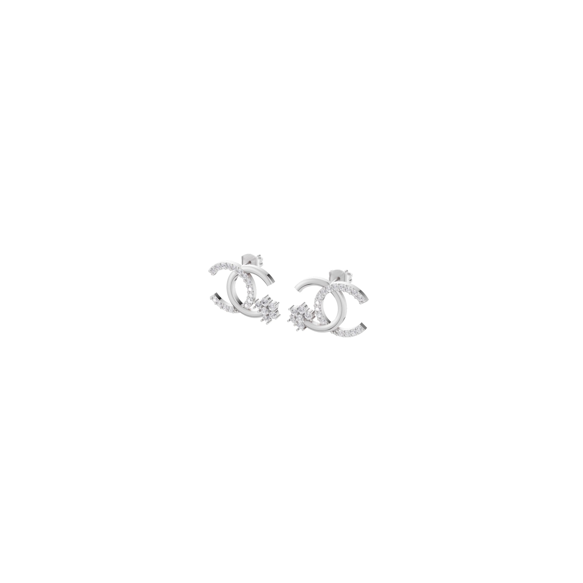Aarinya Interlocking Arc Pave Diamond Tops Earrings