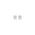 Aarinya Rectangular Openwork Lattice Diamond Stud Earrings