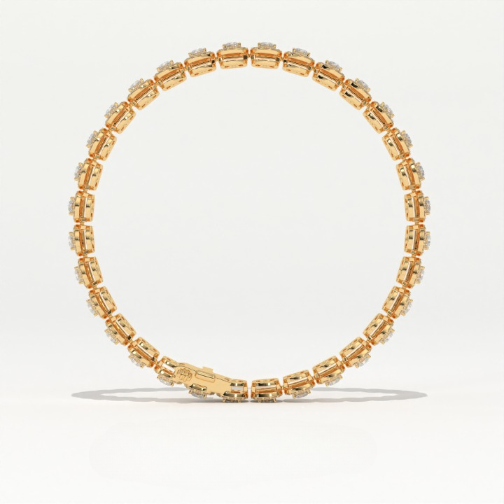 Aarinya Women's Radiant-Cut Lab-Grown Diamond Eternity Tennis Bracelet