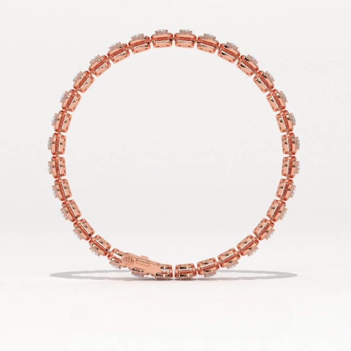 Aarinya Women's Radiant-Cut Lab-Grown Diamond Eternity Tennis Bracelet