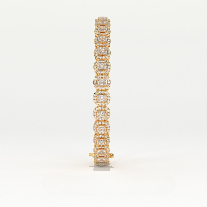 Aarinya Women's Radiant-Cut Lab-Grown Diamond Eternity Tennis Bracelet