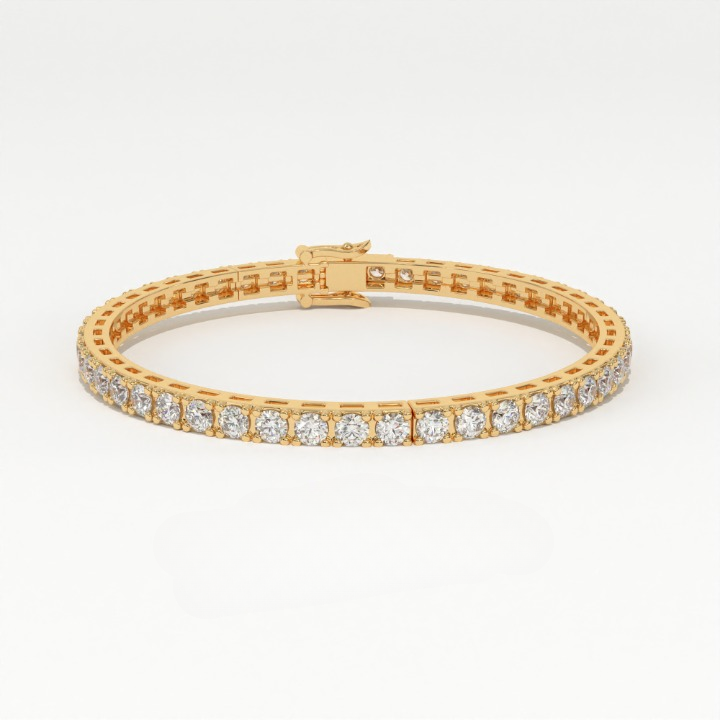 Aarinya Round Brilliant-Cut Lab-Grown Diamond Single-Line Tennis Bracelet