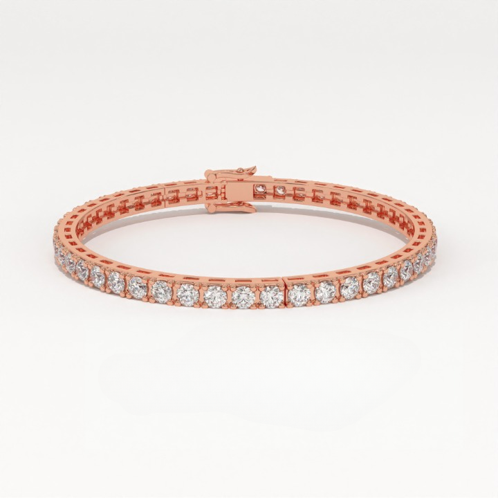 Aarinya Round Brilliant-Cut Lab-Grown Diamond Single-Line Tennis Bracelet