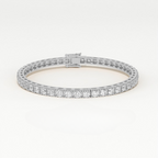 Aarinya Round Brilliant-Cut Lab-Grown Diamond Single-Line Tennis Bracelet