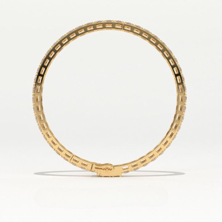 Aarinya Round Brilliant-Cut Lab-Grown Diamond Single-Line Tennis Bracelet