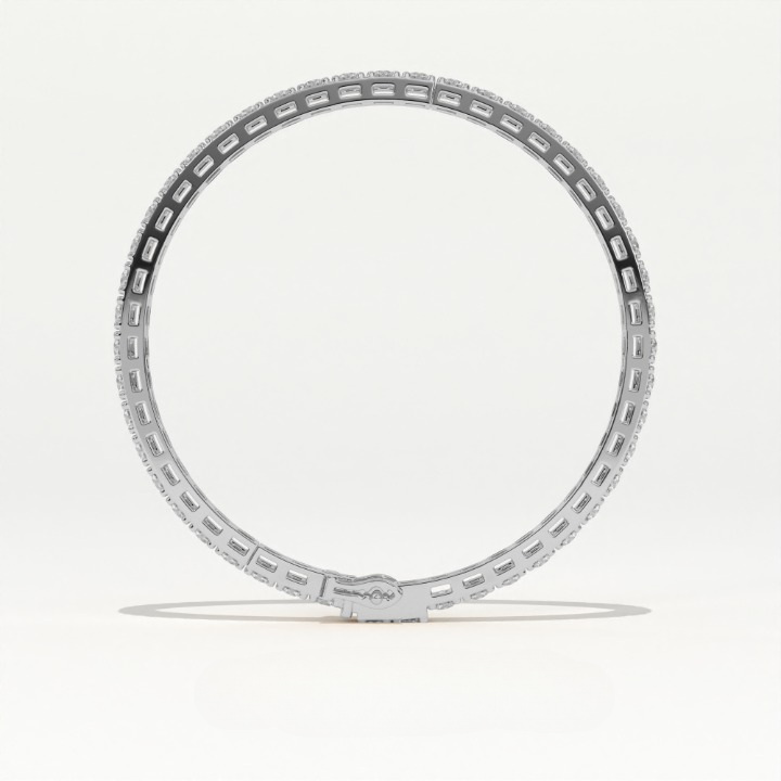 Aarinya Round Brilliant-Cut Lab-Grown Diamond Single-Line Tennis Bracelet