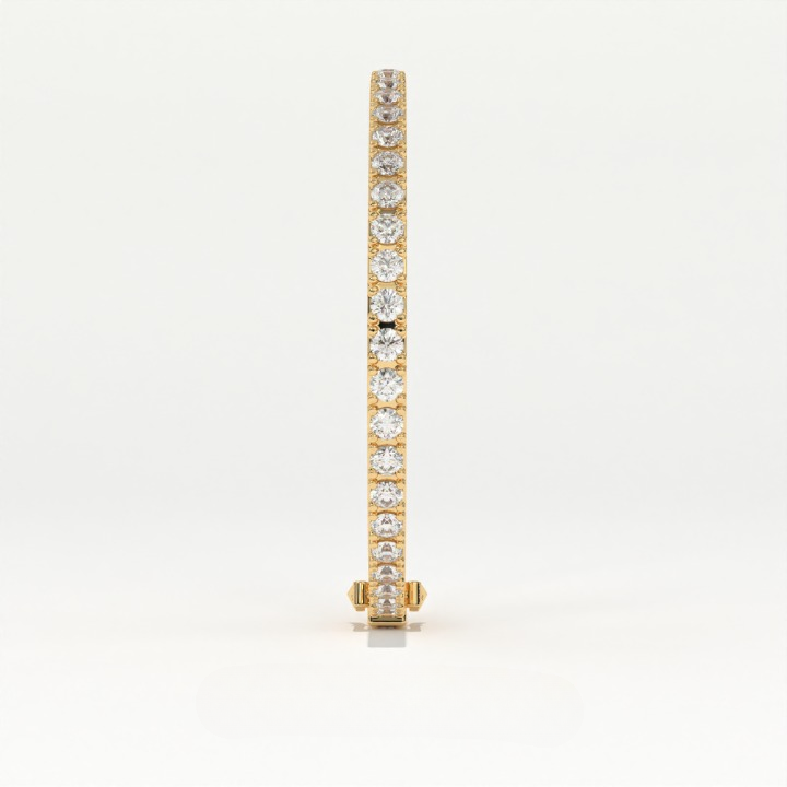 Aarinya Round Brilliant-Cut Lab-Grown Diamond Single-Line Tennis Bracelet