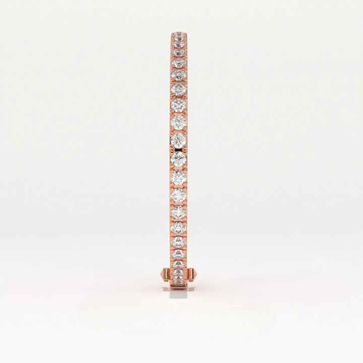 Aarinya Round Brilliant-Cut Lab-Grown Diamond Single-Line Tennis Bracelet