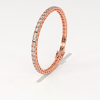Aarinya Round Brilliant-Cut Lab-Grown Diamond Single-Line Tennis Bracelet