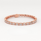 Aarinya Lab-Grown Diamond Bezel Tennis Bracelet, The Centurion Minimalist Horizon-Link Bracelet