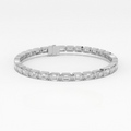 Aarinya Lab-Grown Diamond Bezel Tennis Bracelet, The Centurion Minimalist Horizon-Link Bracelet