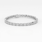 Aarinya Lab-Grown Diamond Bezel Tennis Bracelet, The Centurion Minimalist Horizon-Link Bracelet