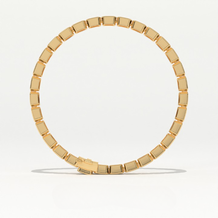 Aarinya Lab-Grown Diamond Bezel Tennis Bracelet, The Centurion Minimalist Horizon-Link Bracelet