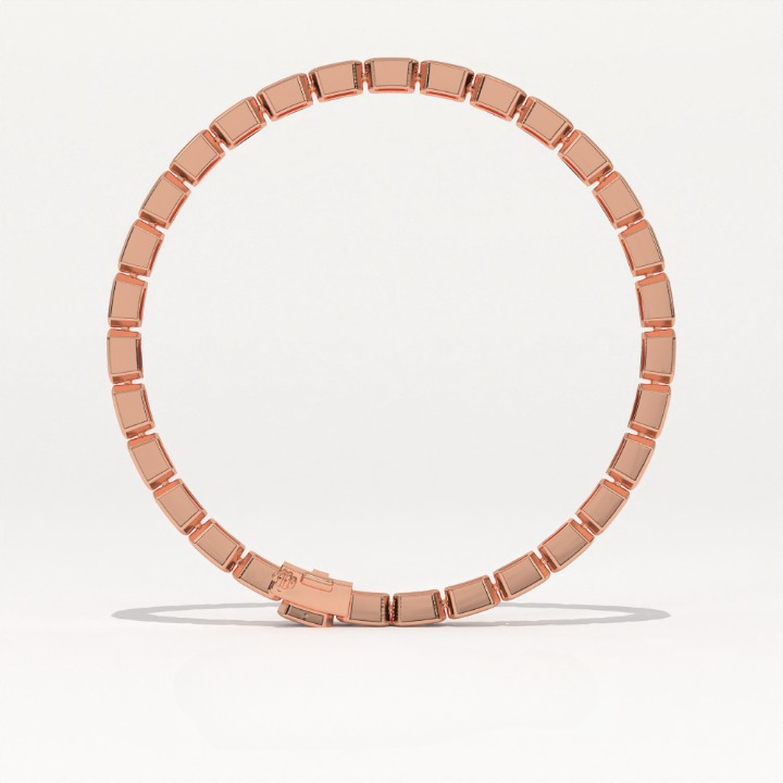 Aarinya Lab-Grown Diamond Bezel Tennis Bracelet, The Centurion Minimalist Horizon-Link Bracelet