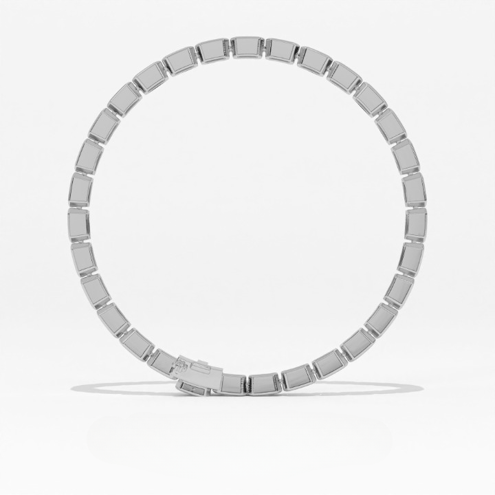 Aarinya Lab-Grown Diamond Bezel Tennis Bracelet, The Centurion Minimalist Horizon-Link Bracelet