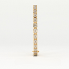 Aarinya Lab-Grown Diamond Bezel Tennis Bracelet, The Centurion Minimalist Horizon-Link Bracelet