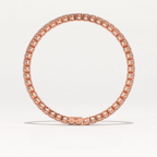 Aarinya Round Brilliant-Cut Lab-Grown Diamond Continuous Tennis Bracelet, The Centurion Minimalist Shared-Prong Collet Bracelet