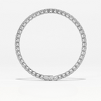 Aarinya Round Brilliant-Cut Lab-Grown Diamond Continuous Tennis Bracelet, The Centurion Minimalist Shared-Prong Collet Bracelet