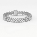 Aarinya Lab-Grown Diamond Triple-Row Eternity Tennis Bracelet, The Vantage Tri-Line Infinite Diamond Statement Bracelet