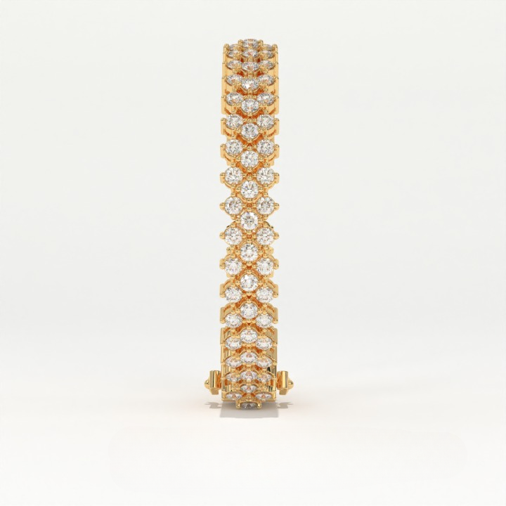 Aarinya Lab-Grown Diamond Triple-Row Eternity Tennis Bracelet, The Vantage Tri-Line Infinite Diamond Statement Bracelet