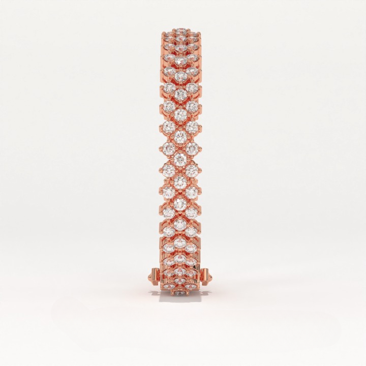 Aarinya Lab-Grown Diamond Triple-Row Eternity Tennis Bracelet, The Vantage Tri-Line Infinite Diamond Statement Bracelet