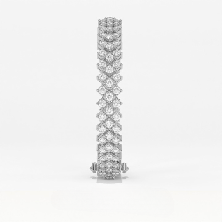 Aarinya Lab-Grown Diamond Triple-Row Eternity Tennis Bracelet, The Vantage Tri-Line Infinite Diamond Statement Bracelet