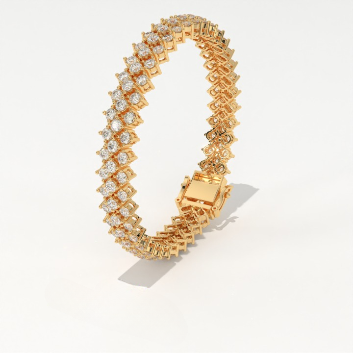 Aarinya Lab-Grown Diamond Triple-Row Eternity Tennis Bracelet, The Vantage Tri-Line Infinite Diamond Statement Bracelet