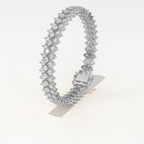 Aarinya Lab-Grown Diamond Triple-Row Eternity Tennis Bracelet, The Vantage Tri-Line Infinite Diamond Statement Bracelet