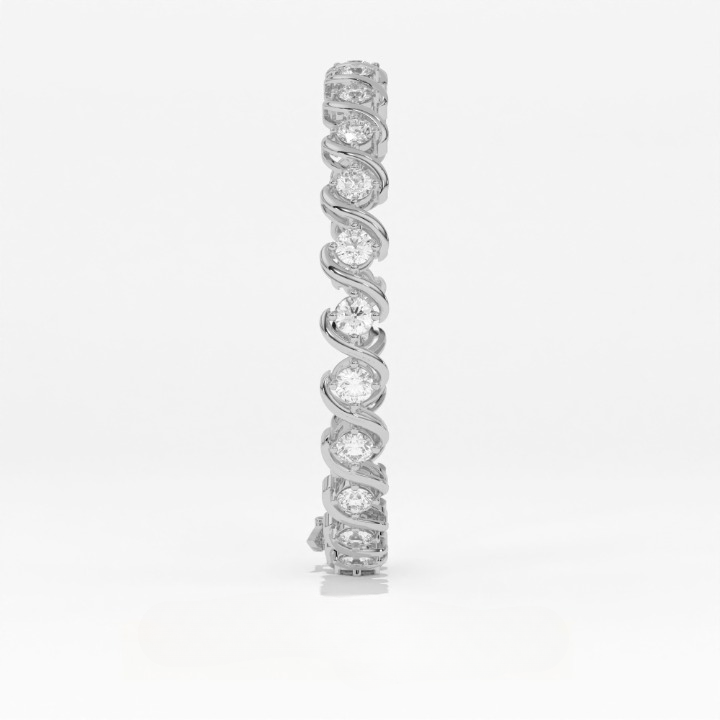 Aarinya Lab-Grown Diamond Wave-Link Eternity Tennis Bracelet, The Centurion Minimalist S-Scroll Interlocking Ribbon Bracelet