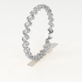 Aarinya Lab-Grown Diamond Wave-Link Eternity Tennis Bracelet, The Centurion Minimalist S-Scroll Interlocking Ribbon Bracelet