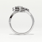 Aarinya  Toi et Moi Pear Diamond Ring, The Duet Pear Ring, The Twin Flame Infinite Ring, Rose Gold Double Pear Ring