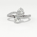 Aarinya Twin Pear Toi et Moi Diamond Ring, The Helix Asymmetric Dual-Pear Ring
