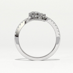 Aarinya Twin Pear Toi et Moi Diamond Ring, The Helix Asymmetric Dual-Pear Ring