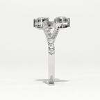 Aarinya Twin Pear Toi et Moi Diamond Ring, The Helix Asymmetric Dual-Pear Ring