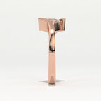 The Helix Architectural Solitiare Ring, The Vortex Clean Border Ring, Rose Gold Tension Set Engagement Ring