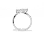 Aarinya Pear & Emerald-Cut Lab-Grown Diamond Toi et Moi Ring, The Vantage Silhouette Dual-Aura Bypass Statement Ring