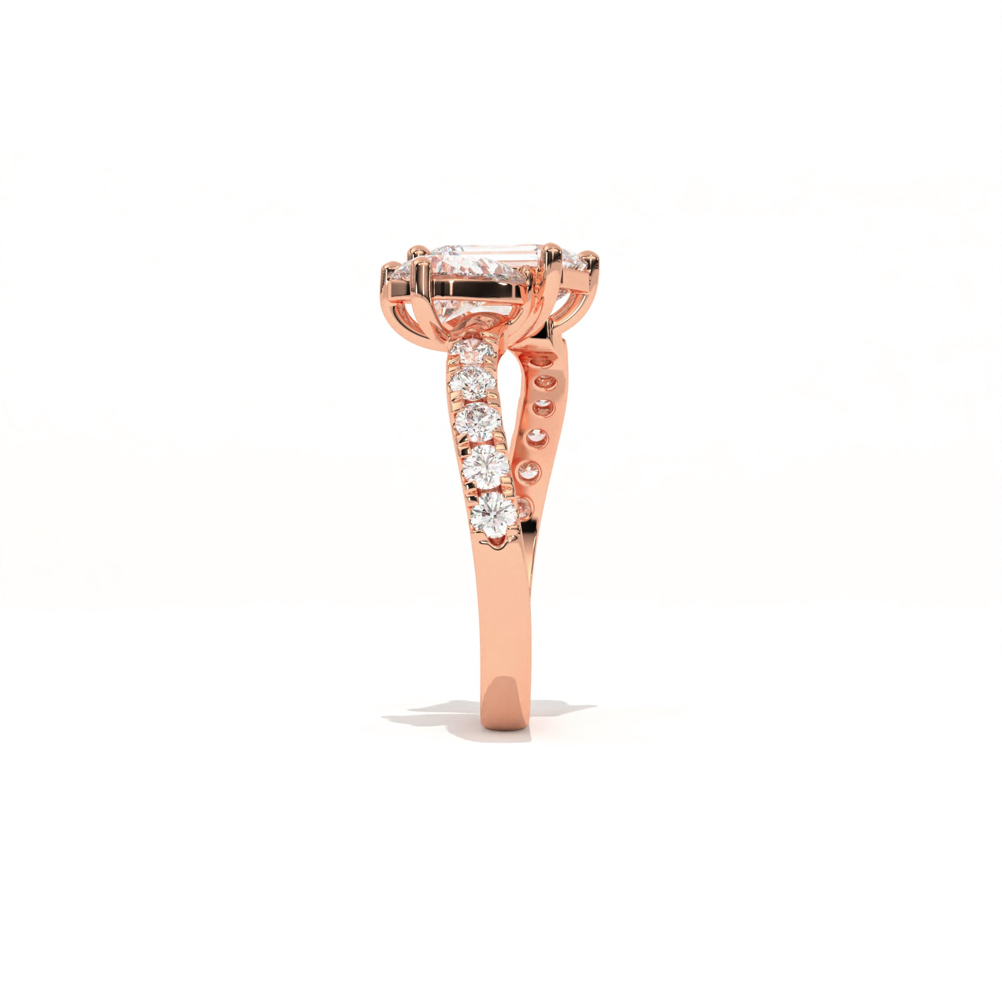 Aarinya Pear & Emerald-Cut Lab-Grown Diamond Toi et Moi Ring, The Vantage Silhouette Dual-Aura Bypass Statement Ring