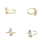 Aarinya Duo-Stone Pear and Round Diamond Toi et Moi Ring, The Duo Pear & Round Toi et Moi Ring