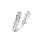Aarinya Open-Wrap Scalloped Diamond Toi et Moi Ring, The Solstice Continuum Floating Diamond Ring