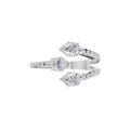 Aarinya Spiral Trio Pear Diamond Statement Ring