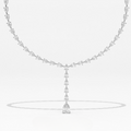 Aarinya Pear-Cut Lab-Grown Diamond Y-Drop Tennis Necklace, The Centurion Cascade Teardrop Lariat Necklace