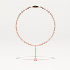 Aarinya Pear-Cut Lab-Grown Diamond Y-Drop Tennis Necklace, The Centurion Cascade Teardrop Lariat Necklace
