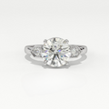 Aarinya Geometric Three-Stone Diamond Ring, The Deco Arrow Three-Stone Solitaire, The Eternal Timeline Chevron Ring, Rose Gold Chevron 3-Stone Ring